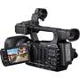 Canon XF105 High Definition Camcorder Back, left, 3/4 angle, LCD display extended