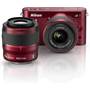 Nikon 1 J2 Dual Lens Kit with 10-30mm and 30-110mm VR lenses Front (Red)
