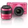 Nikon 1 J2 Dual Lens Kit with 10-30mm and 30-110mm VR lenses Front (Pink)