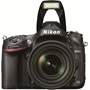 Nikon D600 with 3.5X Zoom Lens Front, straight-on, with flash deployed
