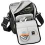 Lowepro Apex 120 AW Interior compartment, fully loaded, featuring microfiber cloth (camera and accessories not included)