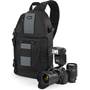 Lowepro Slingshot 202 AW shown with DSLR and lenses (not included)