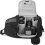 Lowepro Slingshot 202 AW Interior showing carrying capacity with DSLR and lenses (not included)