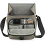 Lowepro Event Messenger 100 interior and zippered compartments, with camera and accessories (not included)