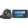 Sony Handycam® HDR-CX200 Front, with flip-out LCD touchscreen display rotated forward
