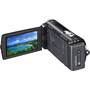 Sony Handycam® HDR-CX260V Back, 3/4 view, with LCD display flipped out
