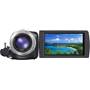 Sony Handycam® HDR-CX260V Front, with flip-out LCD touchscreen display rotated forward