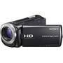 Sony Handycam® HDR-CX260V Front, 3/4 view, touchscreen display angled outwards