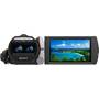 Sony Handycam® HDR-TD20V Front, straight-on, LCD rotated toward front