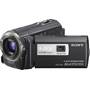 Sony HDR-PJ580V Front, 3/4 view, touchscreen display angled outwards