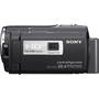 Sony HDR-PJ580V left side view, with battery