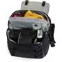 Lowepro Versapack 200 AW Interior view with removable compartment divider (contents not included, Black/Gray model shown)