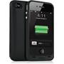 mophie juice pack plus® Black - back and front views (iPhone not included)