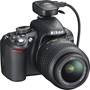 Nikon D3100 Kit with Standard Zoom and Telephoto VR Zoom Lenses Shown with optional GPS receiver (not included)