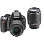 Nikon D3100 Kit with Standard Zoom and Telephoto Zoom Lenses Front