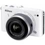 Nikon 1 J3 with Standard 3X Zoom Lens Front (White)