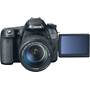Canon EOS 70D Telephoto Lens Kit Front, straight-on, with LCD rotated forward for self-portraits