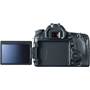 Canon EOS 70D (no lens included) Back view with LCD rotated outward