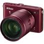 Nikon 1 J3 with Wide-range 10X Zoom Lens Front (Red)