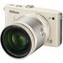 Nikon 1 J3 with Wide-range 10X Zoom Lens Front (Beige)