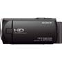 Sony Handycam® HDR-CX220 Left side view, with LCD rotated inward for storage