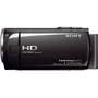 Sony Handycam® HDR-CX380 Left side view, with LCD rotated inward for storage