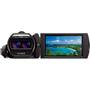 Sony HDR-TD30V Front, straight-on, with LCD display flipped 180 degrees for self-portraits