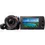 Sony Handycam® HDR-PJ230 Front, straight-on, with LCD display flipped 180 degrees for self-portraits
