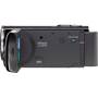 Sony Handycam® HDR-PJ230 Left side view, with LCD rotated outward for monitoring