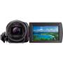 Sony HDR-PJ430V Front, straight-on, with LCD display flipped 180 degrees for self-portraits