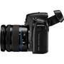 Samsung NX30 Zoom Kit Left side view with viewfinder tilted