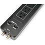 Monster Core Power® 600 AVU 8 AC outlets, 2 USB inputs, and a set of coaxial input/output jacks