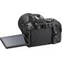 Nikon D5300 Kit Rear (Black), with viewscreen extended and tilted