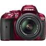 Nikon D5300 Kit Front, straight-on (Red)