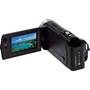 Sony Handycam® HDR-CX330 Rear view with viewscreen deployed