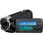 Sony Handycam® HDR-PJ275 Front, with viewscreen open and tilted outward