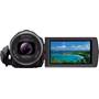 Sony Handycam® HDR-PJ540 Front, with viewscreen open and tilted outward