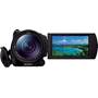 Sony Handycam® FDR-AX100 Front view with viewscreen turned 180 degrees