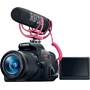Canon EOS Rebel T5i Video Creator Kit Front, with microphone attached