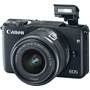 Canon EOS M10 Kit Shown with built-in pop-up flash extended