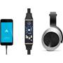 Audeze EL-8 Titanium Detachable Lightning cable with built-in DAC, amp, and mic for use with your iPhone® or iPad® (cutaway view of cable)