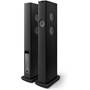 KEF LS60 Wireless Primary speaker back and front view, angled right
