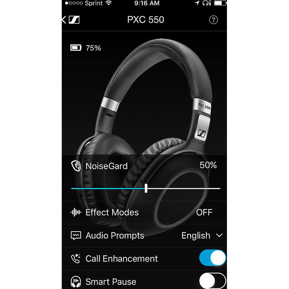 Sennheiser PXC 550 headphones and CapTune app