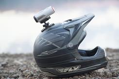 The included helmet mount will help you document your point of view (helmet not included)