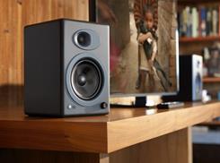 Audioengine A5+ speakers in a living room setup