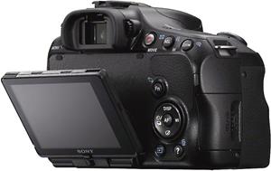 The Sony SLT-A57's articulated LCD display