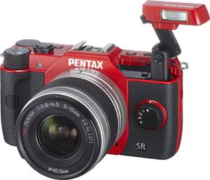 The Pentax Q10's on-board flash