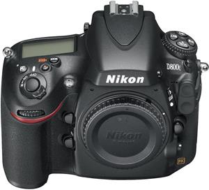 The Nikon D800E, from a high angle