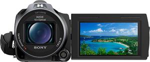 The Sony Handycam® HDR-CX760V, with the touch-screen LCD display deployed