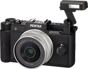 The Pentax Q's on-board flash